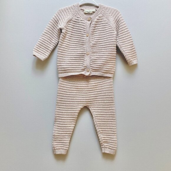 Organic Cotton Unisex Baby Winter Knit Set 3-6M - Picture 2 of 7